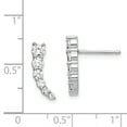 thumbnail image 2 of Primal Silver Sterling Silver Rhodium-plated CZ Dangle Post Earrings, 2 of 5