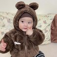 thumbnail image 4 of LUOGENLI Girls Jackets Size 6 Baby Boy Jacket Girl Winer Cute Clothes Coat Toddler Boy's Clothing Sweater Girls Jacket 5T Girls Jacket Size 7 8 Coffee 6-12 Months, 4 of 4
