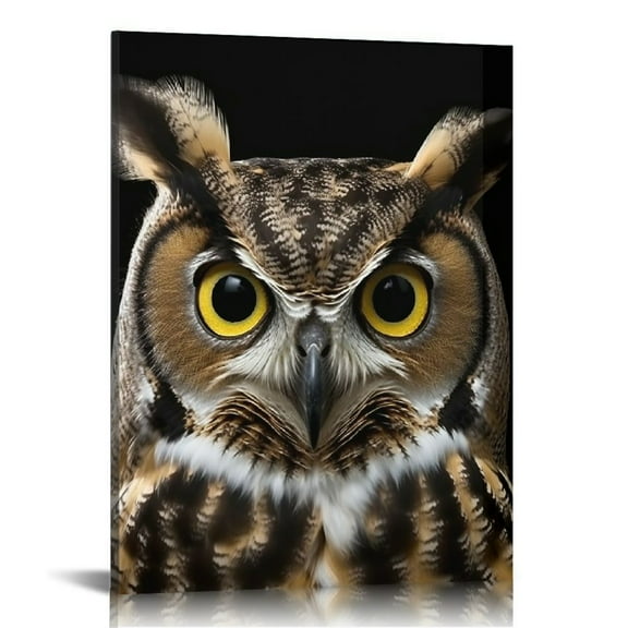 COMIO Owl Canvas Wall Art Bird Decor Modern Wall Art Owl Portrait Pictures on Canvas Wall Art for Home Office Decorations Living Room Bedroom and Kitchen Decor