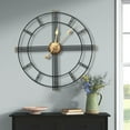 thumbnail image 2 of House of Avana Extra Large Metal Black Skeleton Roman Wall Clock, 2 of 6