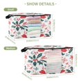 thumbnail image 2 of Foldable Clothes Storage Bags Clothes Organizer Bin with Clear Windows for Clothes Bedding Holly Leaves and Snowflakes, 2 of 6