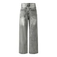 thumbnail image 5 of FEDPOP Kids Girls Casual Baggy Wide Leg Denim Pants Elastic Waist Casual Jeans Age 12-16Y, 5 of 5