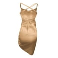 thumbnail image 5 of Vestido sexy con tirantes para mujer: diseño liso con cordones, tirantes ajustables, para uso informal diario/de noche., 5 of 5