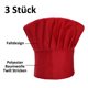thumbnail image 2 of Juego de 3 gorros de chef para adultos, elásticos, ajustables, para cocina, para cocinar y hornear, 2 of 5
