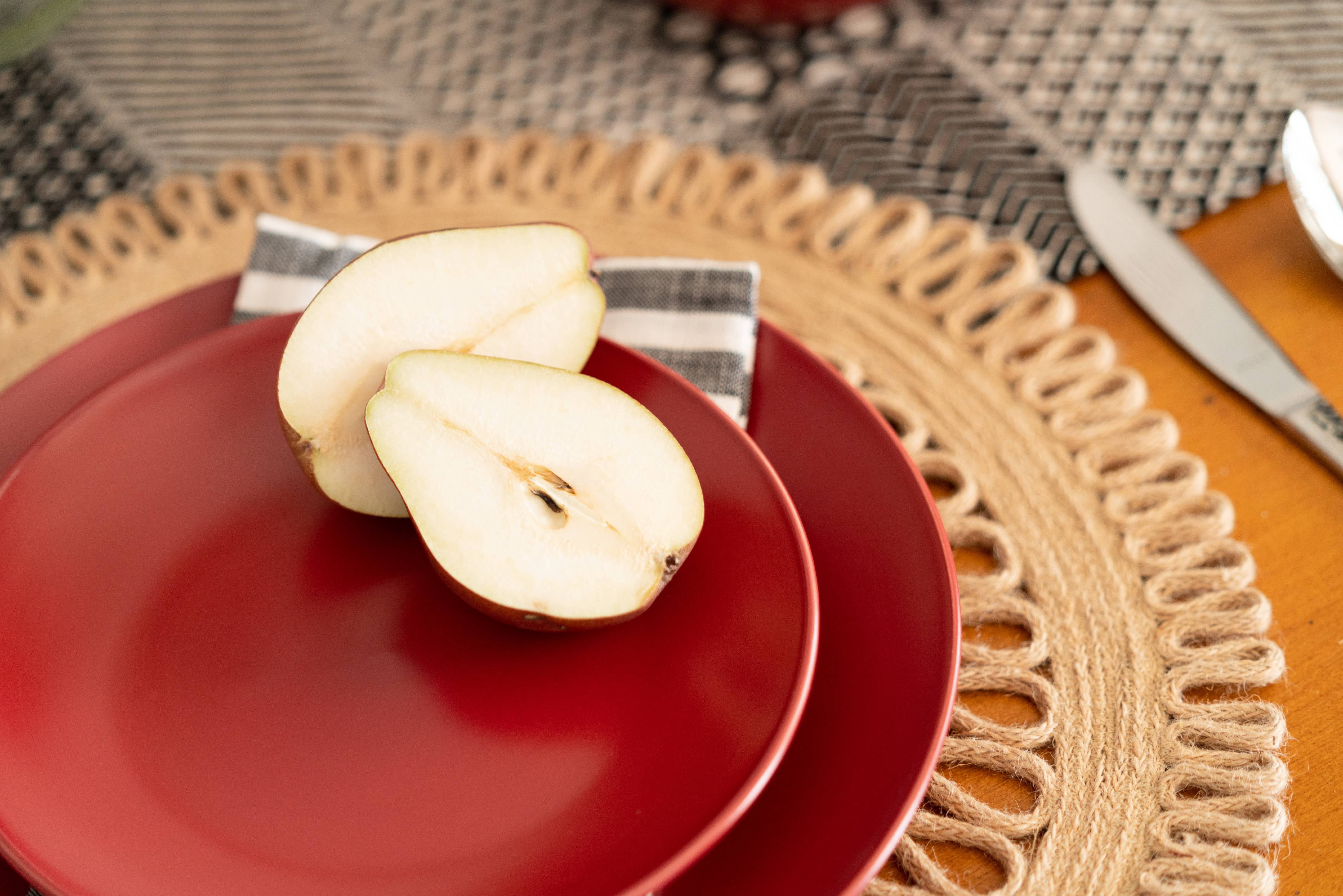 10 Strawberry Street Wazee Matte 10.5" Coupe Stoneware Dinner Plate, Set of 6, Red