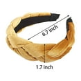 thumbnail image 4 of Headbands for Women Velvet Braided Headbands Fashion Hairband Criss Cross Hair Accessories, Golden, 4 of 6