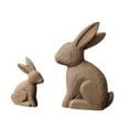 thumbnail image 4 of 2 piezas Estatuas de de Pascua Ornamento de madera Colección de regalos Decoración de regalos Animales Figurado para mesa de mesa de oficinas, 4 of 9
