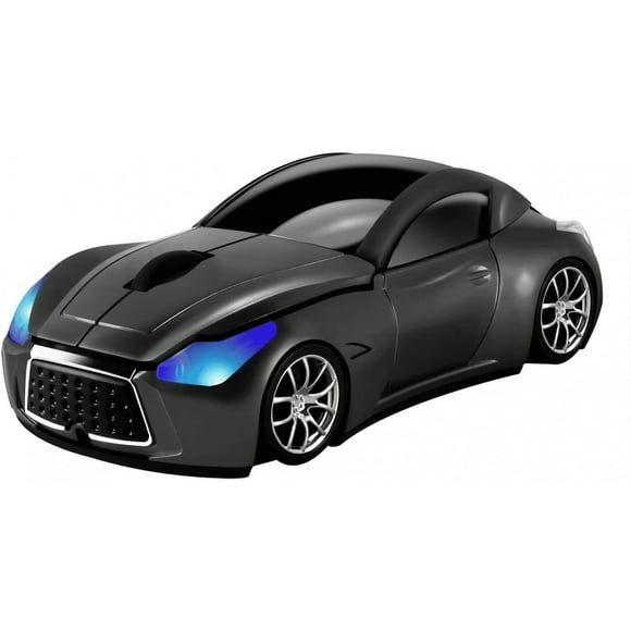 Hongkaii Car Wireless Mouse 2.4GHz Cool Sports Car Shape Wireless Mouse Optical Cordless Mouse with USB Receiver for PC Laptop 1600DPI 3 Button Gray DZ#422-5527