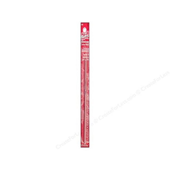 susan bates 5-1/2-inch silvalume aluminum crochet hook, 4.5mm, rose