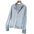 thumbnail image 2 of MYG UPF50+ Sun Protection Jacket Women Ice Silk Hooded Coat Summer Breathable Tops, 2 of 9