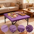 thumbnail image 4 of Stretch Fit Elastic Hem Spandex Tablecloth For Easy Installation And Removal Washable Fabric Dining Cover Protector Tablecloth Christmas Rectangle Back Tablecloth Rectangular Table Side Table Cover, 4 of 4