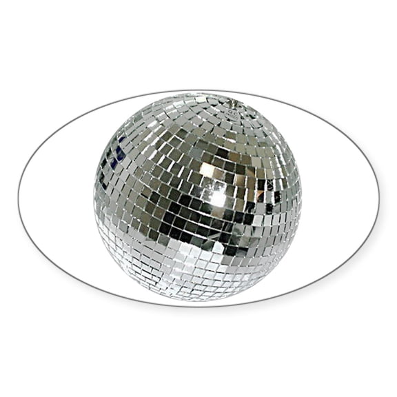 CafePress - Spazzoid Disco Ball - Sticker (Oval)