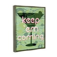thumbnail image 3 of Stupell Industries Keep 'Em Coming Green Martini Food & Beverage Painting Gray Floater Framed Art Print Wall Art, 3 of 6