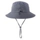 thumbnail image 1 of Sombrero para el , ancha, cordón ajustable, gorra de pesca transpirable estilo occidental, sombrero de cubo de verano para senderismo, camping, Gris, 1 of 8