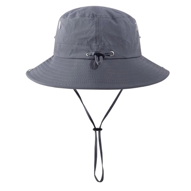 Sombrero para el , ancha, protección solar, gorra de pesca, sombrero de cubo de verano para acampar, deportes al aire libre, escalada, viajes, Gris