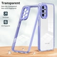 thumbnail image 2 of SaniMore for Samsung Galaxy A53 5G Case Slim Transparent [Not Yellowing Technology], Rugged PC & TPU Bumpers Built-in Detachable Lens Protector Shockproof Protective Cover, Purple, 2 of 7