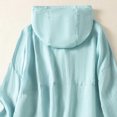 thumbnail image 4 of Textilo Cotton Linen Hoodie for Women Long Sleeve Button Down Hooded Gauze Shirts with Pocket Sun Protection Blouses Summer Beach Vacation Casual 2026 Lightweight Coverups,Blue 2XL, 4 of 5