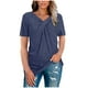 thumbnail image 2 of Fiudx Camisas para Mujer Blusa Larga Lisa de Manga Corta con Cuello En V a La Moda para Mujer, 2 of 7