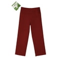 thumbnail image 3 of Bienzoe Girl's School Uniforms High Tech Durable Adjust Waist Pants Burgundy 16, 3 of 6