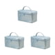 thumbnail image 5 of Ounissouiy Bolsa de cosméticos Almacenamiento de artículos de tocador Gran capacidad Bolsa de multifunción Organizador Bolso Maleta azul claro 3piezas, 5 of 6