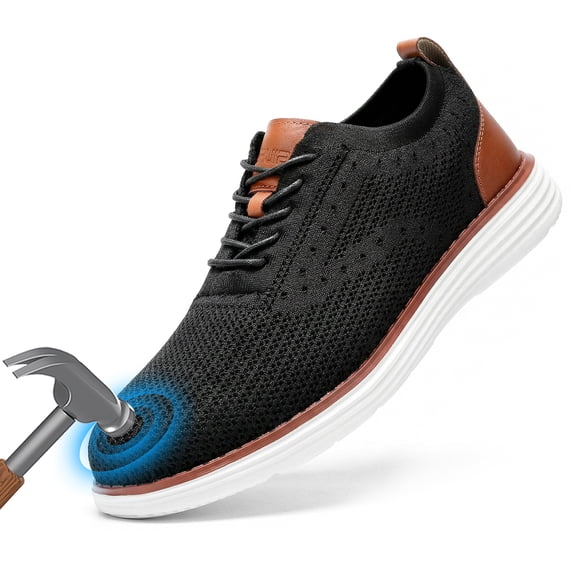 Steel Toe Shoes for Men Safety Shoes for Men Casual Dress Work Sneakers Lightweight Steel Toe Work Sneakers Comfortable Safety Tennis Oxfords