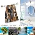 thumbnail image 4 of Dreamtimes 2 Piece Cute Different Breeds Pattern Soft Fluffy Guest Hand Towels, Multipurpose for Bathroom, Hotel, Gym and Spa (14" x 28"), 4 of 5