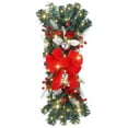 thumbnail image 2 of BJUTIR The Cordless Prelit Stairway Trim Christmas Wreaths For Front Door Holiday Wall Window Hanging Ornaments For Indoor Outdoor Home Xmas Decor, 2 of 9