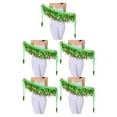 thumbnail image 1 of QualitChoice Wide Application And Durable Sequined Belly Dance Hip Scarf For Performances Waist Automatic dark green 5Set, 1 of 6