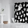 thumbnail image 2 of Black Halloween Ghosts with Boo Shower Curtain 84"x72" ,Bathroom Decorative Shower Curtains Set with 12 Hooks,Modern Waterproof Washable Shower Curtain, 2 of 6