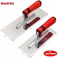 thumbnail image 2 of Concrete Tools Set Stainless Steel Flat Finishing Trowel 2 PC (8"x3" & 11"x4") Cement Drywall Plastering Tile Masonry Construction Hand Kit, 2 of 5