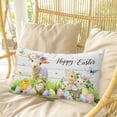 thumbnail image 4 of Easter Pillow Covers, Linen Long Throw Pillow Case, Spring Sheep Bunny Duck Plants Wooden Grain Holiday Pillow Protector Decorative Cushion Cover for Living Room/Bedroom 12" x 20", 4 of 8