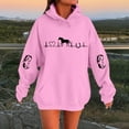 thumbnail image 2 of Hoodies For Women Heartbeat Horse Print Hoodie Cute Western Horses Pullover Fall Long Sleeve Sports Tops Soft Cozy Fabric For Horse Lovers L Womens Hoodies, 2 of 4