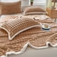 thumbnail image 5 of Manta decorativa, manta para sofá de 150x102 cm, manta de forro polar suave y cálida, color crema liso, manta decorativa y perfecta para regalar, manta de rayas, manta de franela, 5 of 6