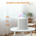 thumbnail image 3 of AIRROMI AIRROMI A2002 Air Purifier - For Large Rooms up to 660 sq ft - True HEPA Filter for Efficient Dust & Germ Removal - Built-in Aromatherapy Diffuser & Soft Night Light for Better Sleep Pink, 3 of 9