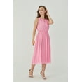 thumbnail image 2 of Women's Beach Wedding Keyhole Neckline Midi Bridesmaid Dress, 2 of 5