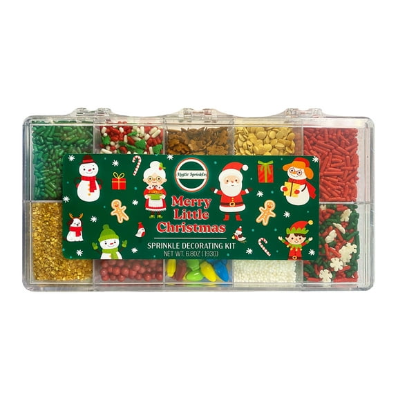 Mystic Sprinkles Merry Little Christmas Sprinkle Decorating Kit 6.8 oz.