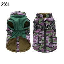 XXL Big Dog Winter Vest Purple, 1 Pack Size XXL, Heavy Duty Warm Fleece Lined Jacket for German Shepherd Golden Retriever Blizzard Wear