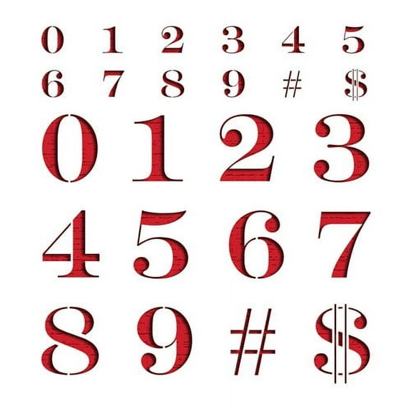 Engraver's Stencil Number Set 3674 by Designer Stencils