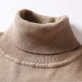 thumbnail image 5 of Women's Plus Size High Neck Pullover Sweatshirt, Fleece Lined Winter Warm Top, Thickened Casual Long Sleeve Crewneck, Solid Color Fall Winter Wear Beige L, 5 of 5