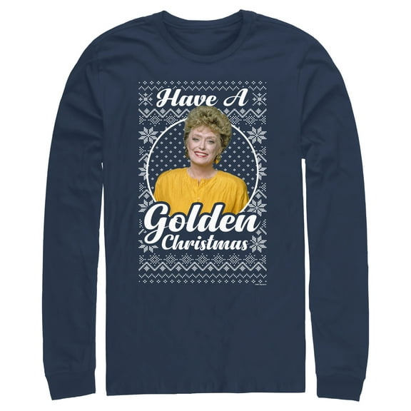 Men's The Golden Girls Ugly Christmas Blanche Portrait Long Sleeve Shirt