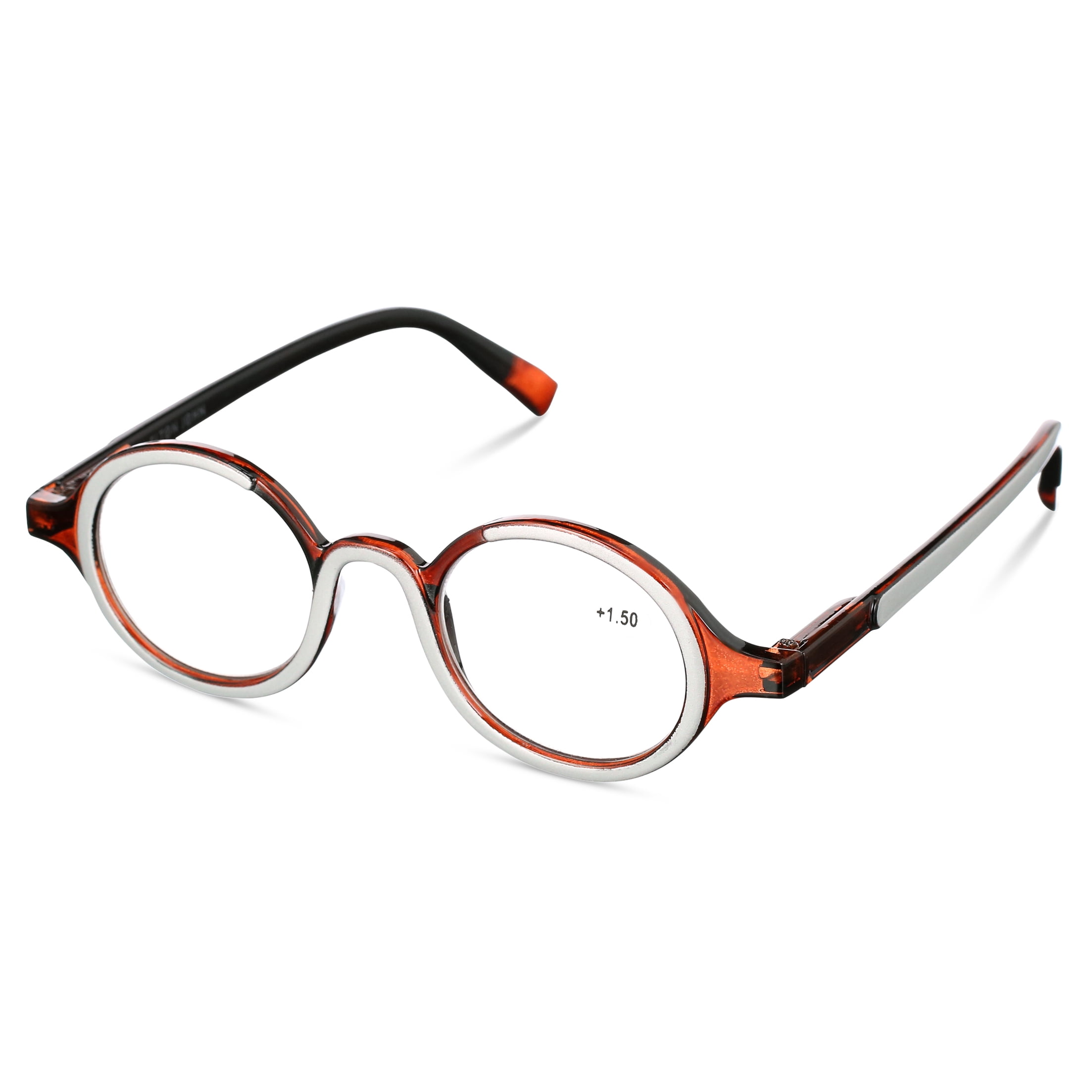 Elton John Pop Specs Reading Glasses - Two Tone Mash Up 1.50, Circle Frame