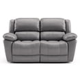 thumbnail image 5 of Furniture of America Torrel 2-Piece Modern Leather Match Manual Reclining Sofa Set, Dark Gray, 5 of 15