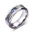 thumbnail image 1 of Cool Shell Mens Wedding Tungsten Carbide Ring Jewelry, 1 of 6