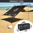 thumbnail image 4 of Portable Beach Tent Sun Shelter With Ground Pegs Water And Wind Resistant Sun Shade Canopy Angle Adjustable Black & Gold Celestial Map, 4 of 7