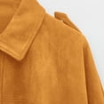 thumbnail image 4 of PBFRDSJ Womens Bomber Jacket Faux Suede Solid Color Pleated Streetwear Outerwear Oversized Long Sleeve Lapel Crop Jacket, 4 of 7