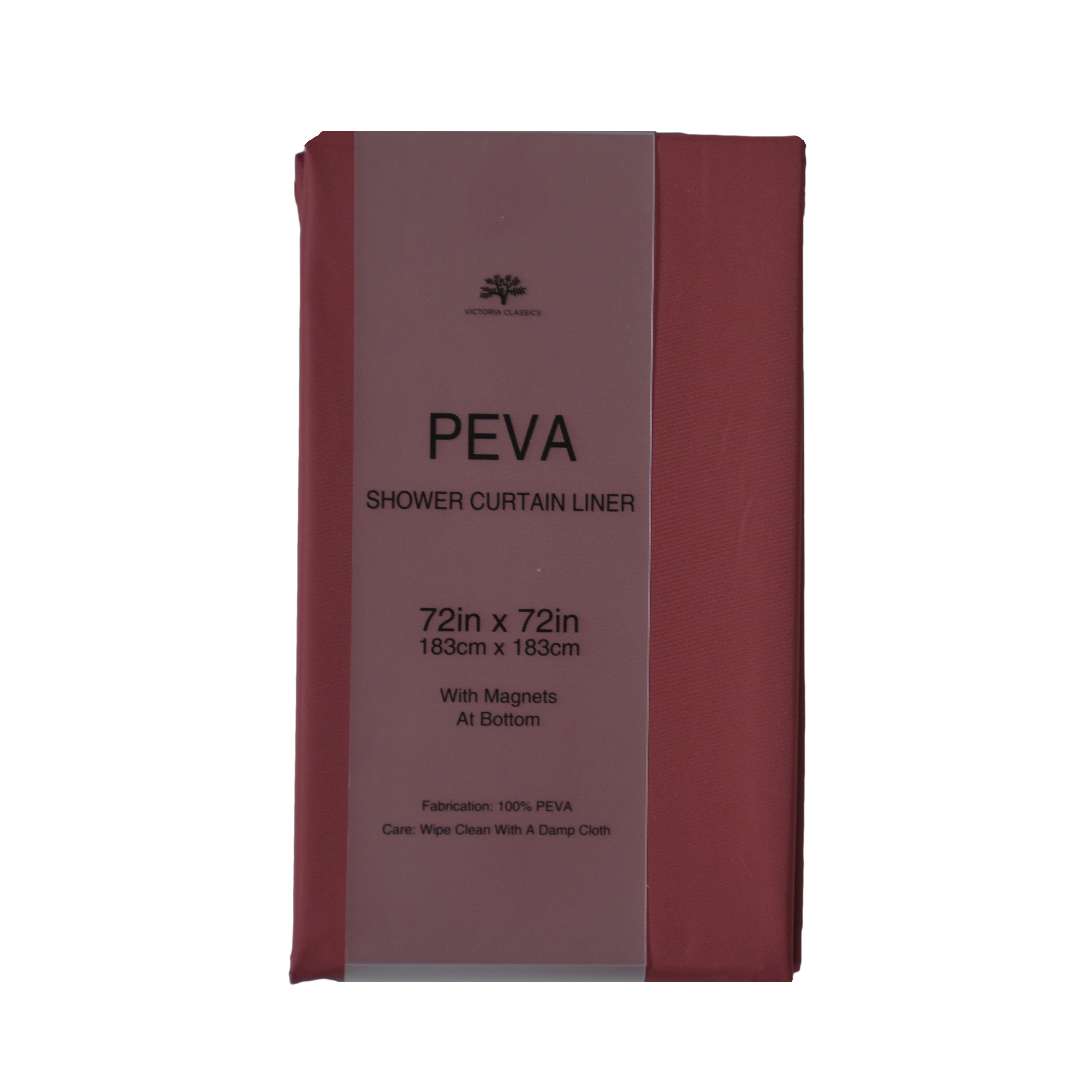 Soft NonToxic PEVA Shower Curtain Liner with and Metal