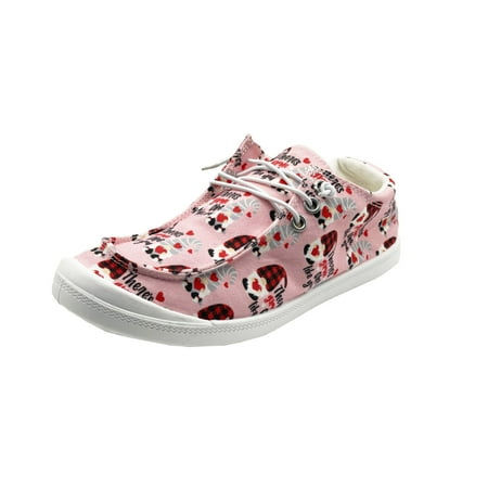 

ZXHACSJ Floral Print Women s Sports Shoes Flat Breathable Shoes Women s Shoes Pink 41