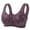 Purple-A, variant on Womens Bras, Full Coverage Solid Color Front Closure No Underwire Beauty Back Nightwear Soft Cup Breathable Shoulder Strap Front Closure Bras for Women Plus Size Red-B 44