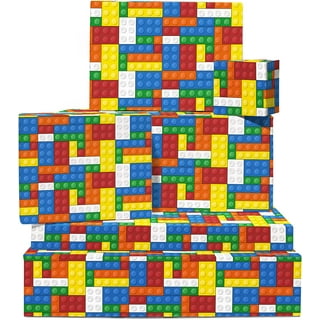 Colorful Plastic Building Bricks Construction Toy Wrapping Paper