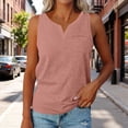 thumbnail image 2 of WCJM Womens Loose Fit Summer Tank Top V Neck Sleeveless Flowy Blouse Casual Vacation Wear (Pink,L), 2 of 4